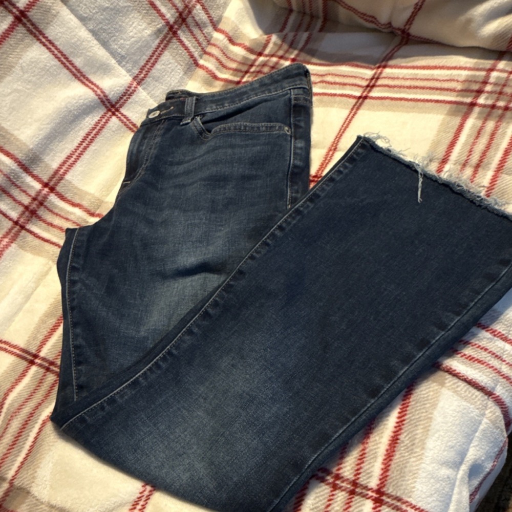 Lucky Brand Jeans Women Blue Denim Medium Wash Button Zip Size 6/28